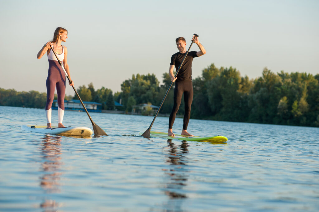 paddle boarding